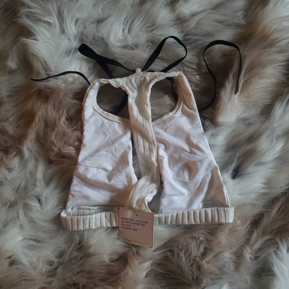New: Blue Life Kiss Me High Neck Bikini Top - Picture 3 of 5